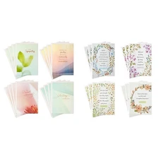 Hallmark Nature Sympathy Cards (16) and DaySpring Religious Floral Wreath Sympat