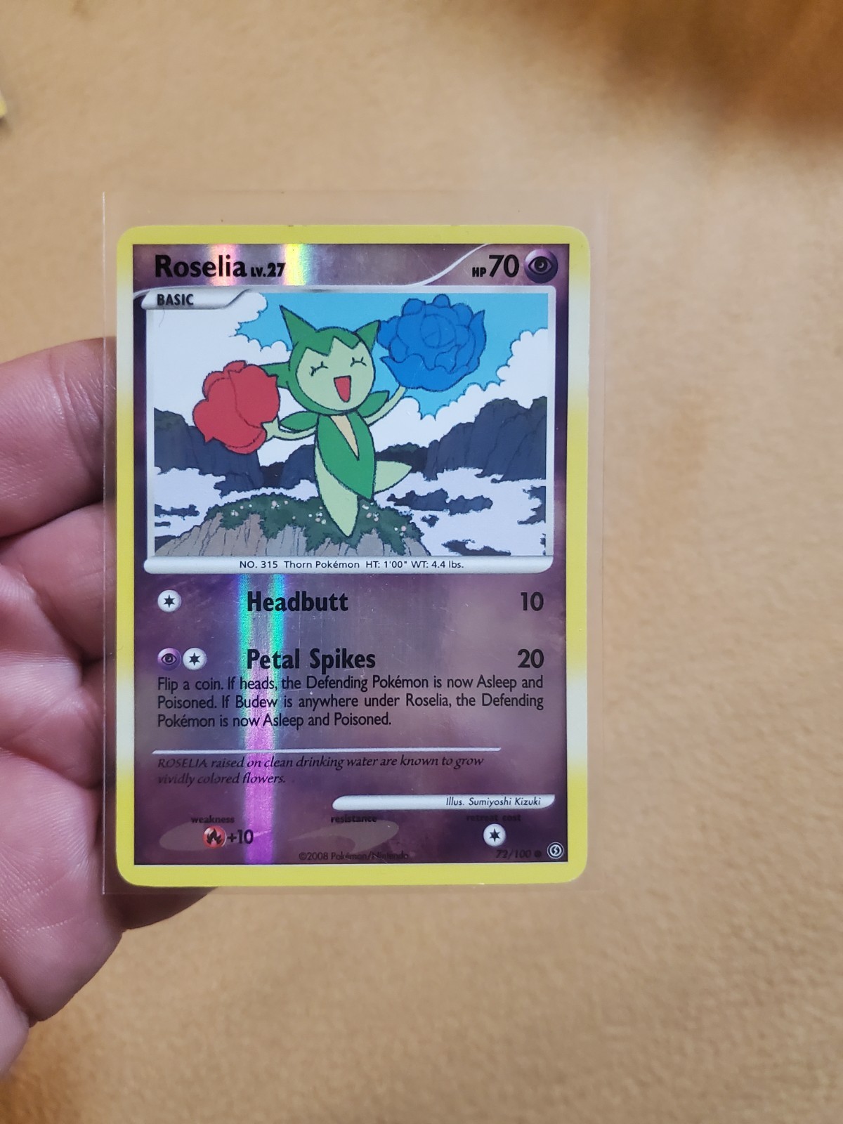 LP Roselia 72/100 Reverse Holo Common Stormfront Pokémon TCG Card English