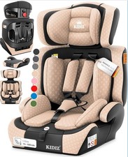 Kidiz Kindersitz Autositz Beige Braun Sitzschale Kinderautositz 9-36 Kg