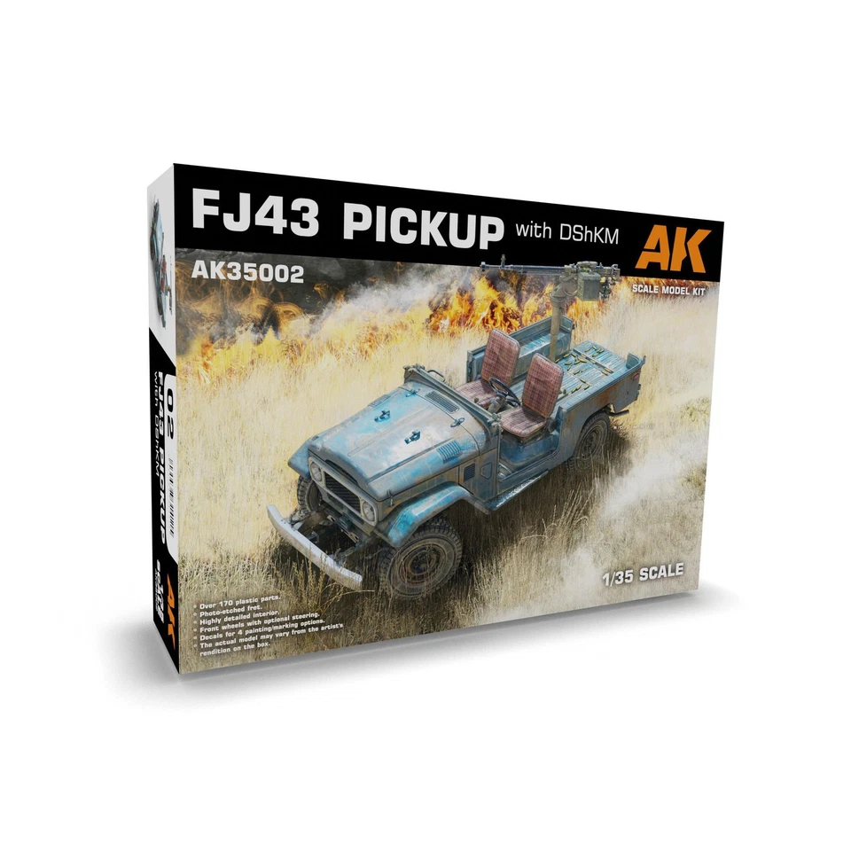 AK INTERACTIVE 1/35 FJ43 PICKUP WITH DSHKM - Immagine 2 di 4