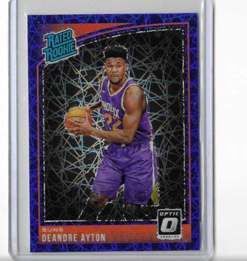 2018-19 Panini Donruss Optic Blue Velocity Prizm DeAndre Ayton #157 Rookie RC 