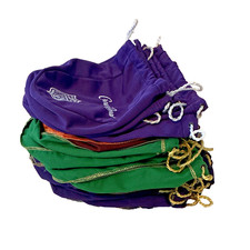 Crown Royal Drawstring Bags Lot of 28 Purple Green Brown Orange Distillery