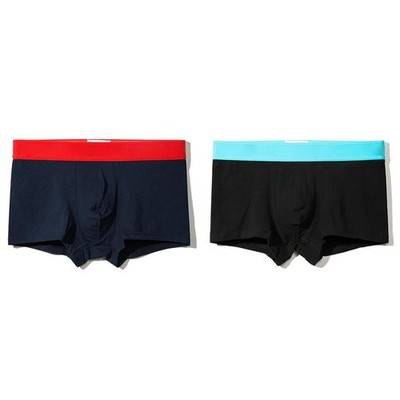 Herren Pouch Trunks Baumwolle Boxershorts Atmungsaktiv Unterwäsche Einfarbig