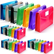 36 Pack B4 Plastic Expanding File Folders Waterproof Transparent Expandable F...