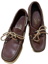 Women's Sebago Docksides Boat Shoes Brown US 6.5 NARROW Made In USA