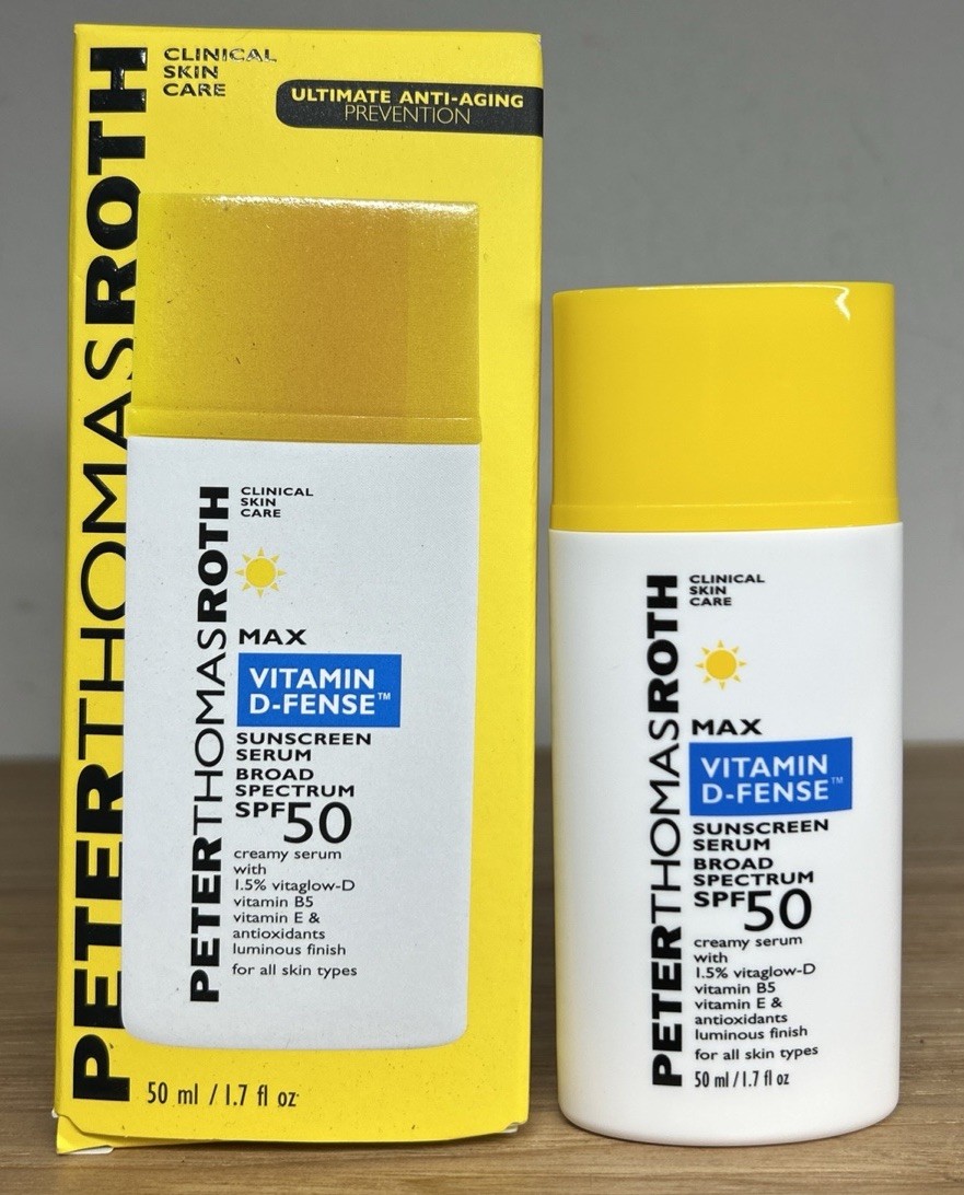 NIB Peter Thomas Roth Max Vitamin D-Fense SPF 50 Sunscreen Serum 1.7oz **READ**