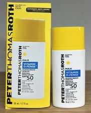 NIB Peter Thomas Roth Max Vitamin D-Fense SPF 50 Sunscreen Serum 1.7oz  READ 