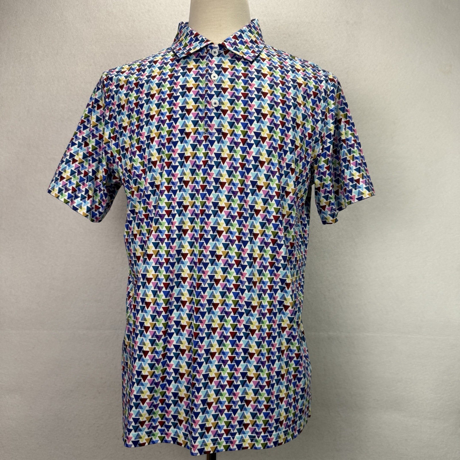 Bugatchi Multi Color Geometric Triangles All Over… - image 4