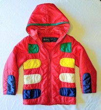Rare Vintage 1970-80's Berni Child size 8 Water Repellant Colorful Hooded Jacket