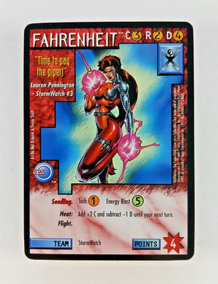 Fahrenheit - Wildstorms CCG card (1995) WSCCG Limited, StormWatch Character