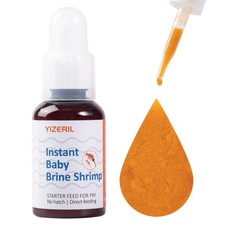Baby Brine Shrimp Fish Food No Hatch High Protein for Betta Guppy Discus 50ml