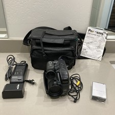 Panasonic Palmcorder IQ PV-IQ205D VHS-C Camcorder Charger Cords Manual Bag Works