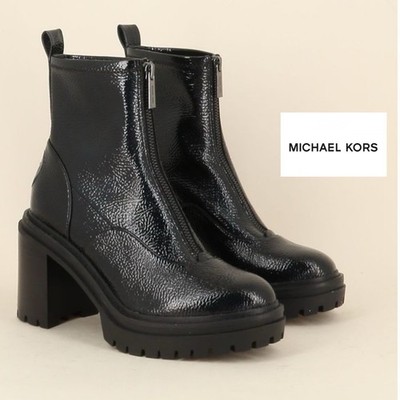 NEW Michael Kors Cyrus booties in black patent leather Sz 9
