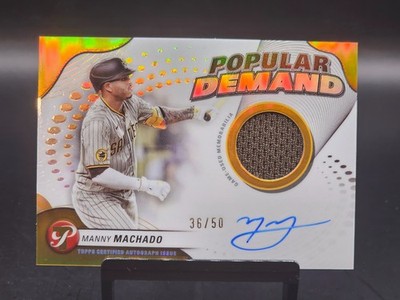 2024 Topps Pristine Manny Machado Gold Popular Demand Autograph Relic 36/50