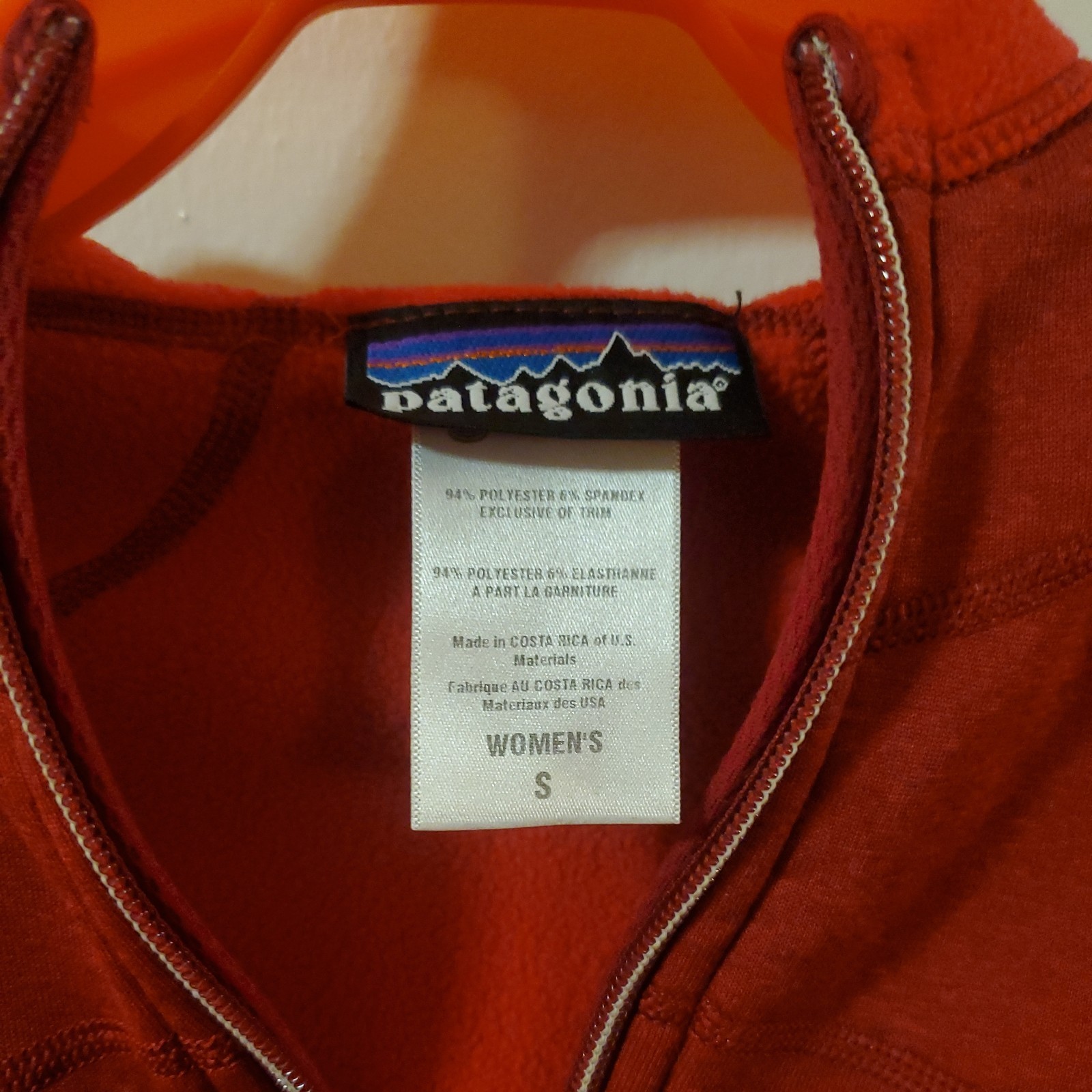 PATAGONIA Capilene 4 Expedition Weight Red Full Zip Up Hoody Sz S Womens thumbnail 3