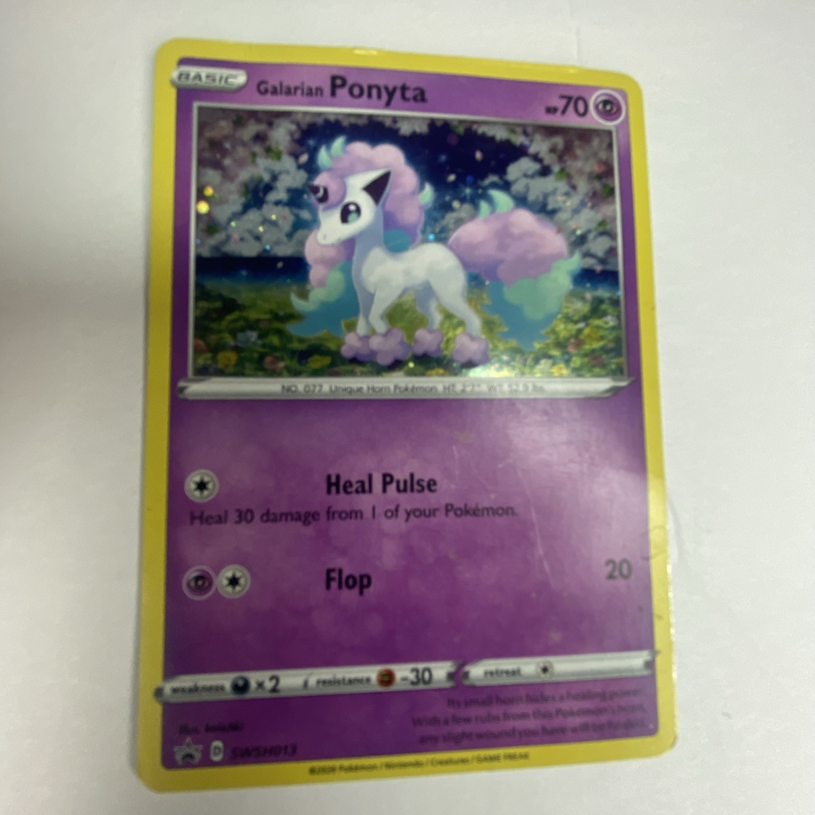 Pokemon Galarian Ponyta SWSH013 SWSH Promo Holo Pokemon TCG Card English 70HP