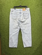 Vintage Levis 550 Jeans Mens 40x30 Orange Tab USA Made Wash Tapered Blue
