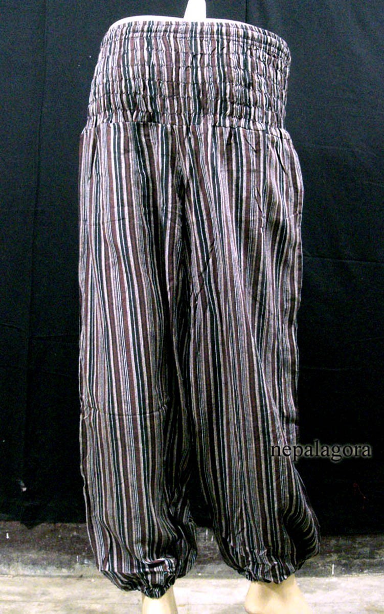 Tr460 M COTTON Harem Aladdin Genie elastic Hippie Boho Yoga PANT Trouser Nepal