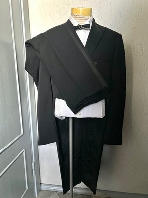 50er Jahre Zweiteiler Herren Abendanzug Vintage Bespoke Dutch 42 Large ''
