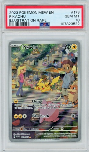 2023 Pokemon 151 Pikachu 173/165 Illustration Rare PSA 10