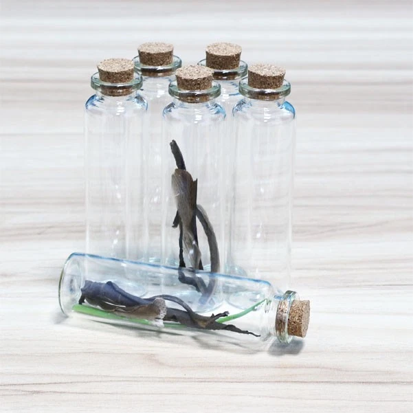 40ML Candy Crafts glass bottles DIY Vial Jars corks 5-50pcs Storage Message