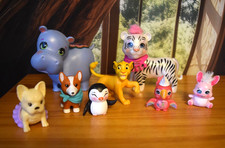 BARBIE PETS LOT Mattel Circus Zoo Animals Hippo Tiger Corgi Dogs Birds Figures