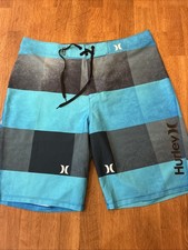 Hurley Phantom Men's Board Shorts Kingsroad Blue Black and White Size 32