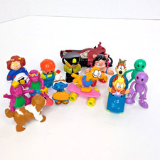 Random Vintage 80 s 90's Toy Lot Garfield Anamaniacs Barney Smurf and others