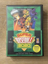 Super Baseball 2020 Sega Genesis 1993 EA Game and Case No Manual Reg Card
