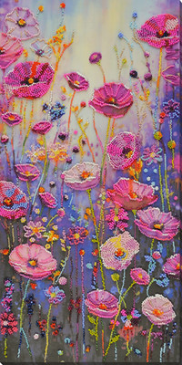 Bead Embroidery Kit DIY ''Spring moment'' Beaded Needlepoint Craft Set