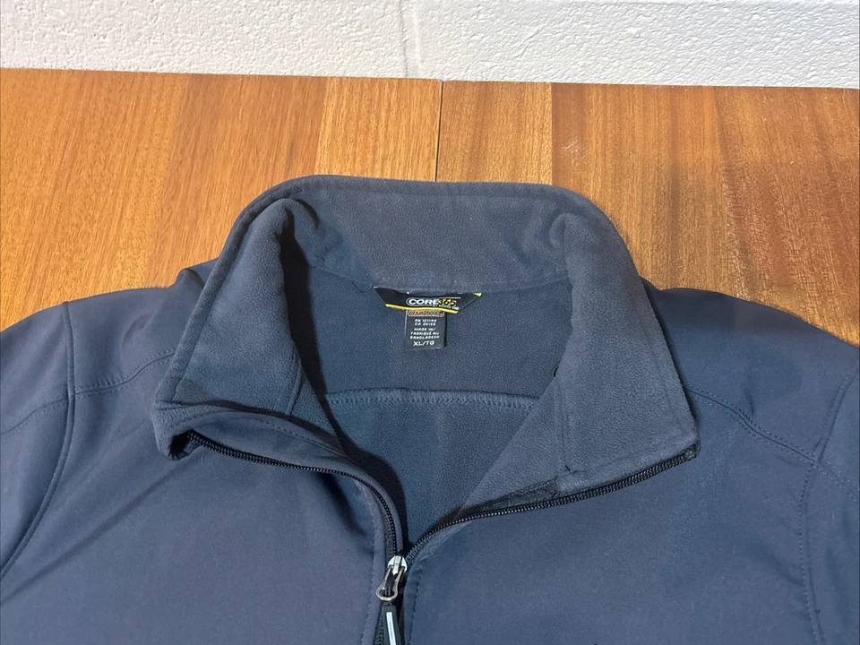 Men’s XL Core 365 By North End SOFT SHELL Fleece Jacket Apple Logo Slate Gray - Image 3 of 4