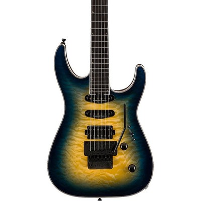 Jackson Pro Plus Series Soloist SLA3Q Electric Guitar Amber Blue Burst