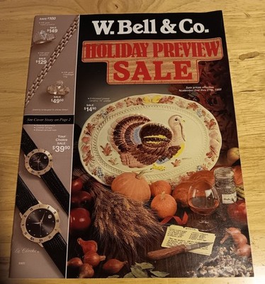 1988 W. BELL & Co. Department Store Holiday Preview Sale Catalog 48 Pages