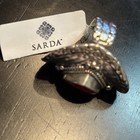 Sarda Sterling Silver 925  Ring w/ Red Indonesia Coral ;Sz7; 3409RDIC-R7 — photo 4