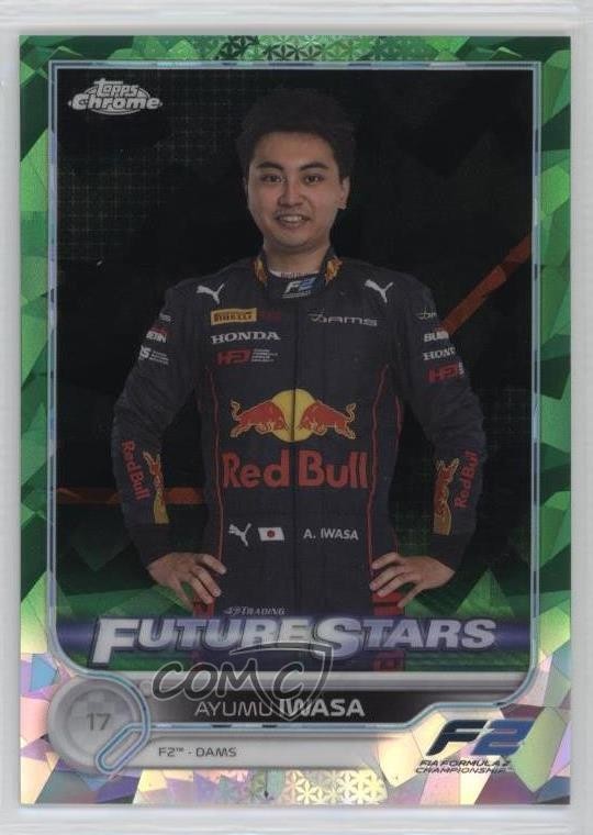 2022 Chrome Sapphire Edition Formula 1 Green Refractor 75/75 Ayumu Iwasa #92 0c2