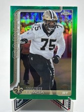 2025 Topps Chrome Football TALIESE FUAGA Green Refractor 70/99 New Orleans SP