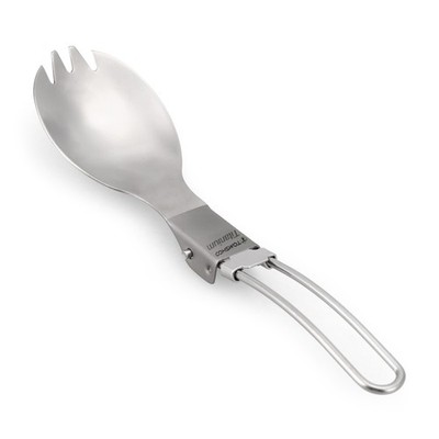 TOMSHOO Titanium Folding Spork Lightweight Outdoor Dinner Spork Flatware QRFP
