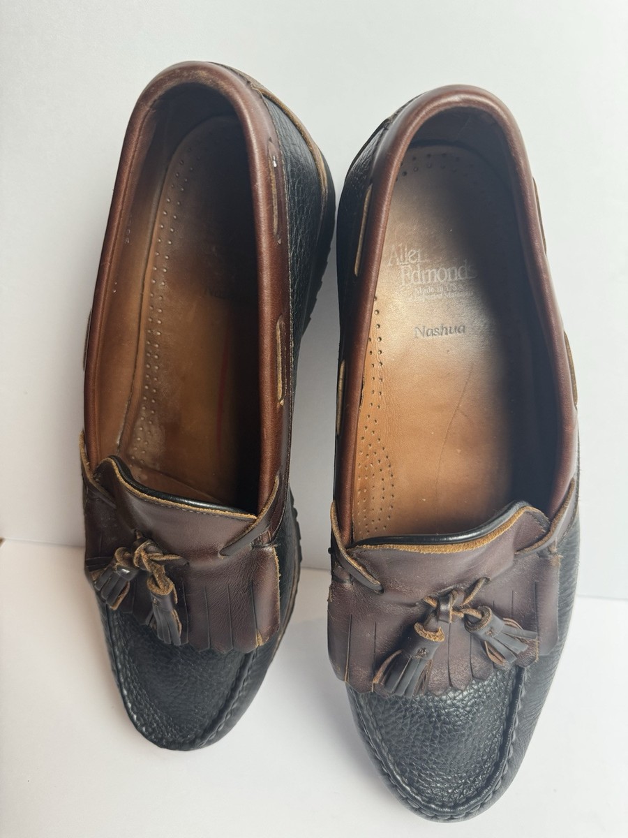 Allen Edmonds Nashua Tassel Kiltie Leather Loafers Black  display picture 1