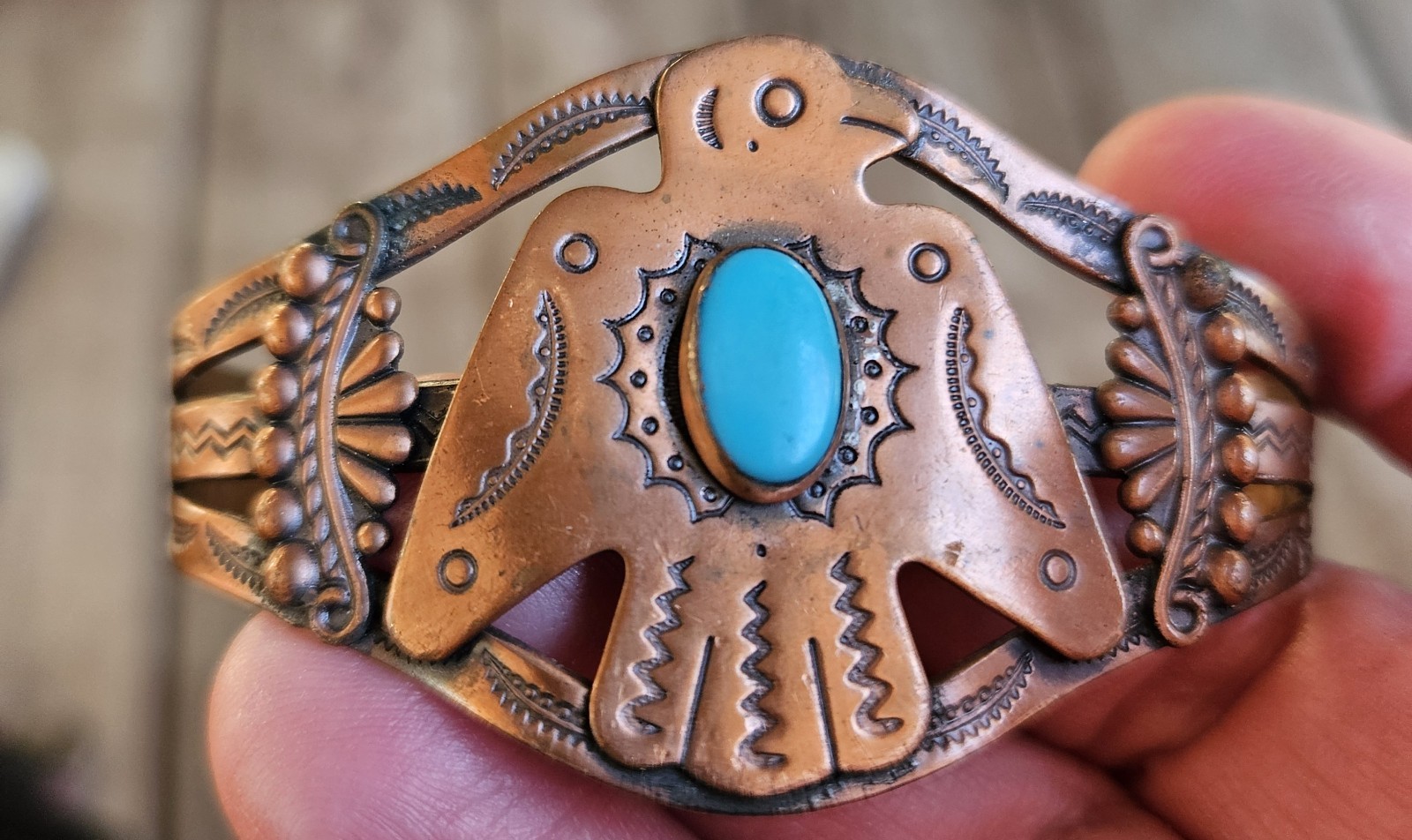 Native American Navajo, Solid Copper, Thunderbird… - image 1