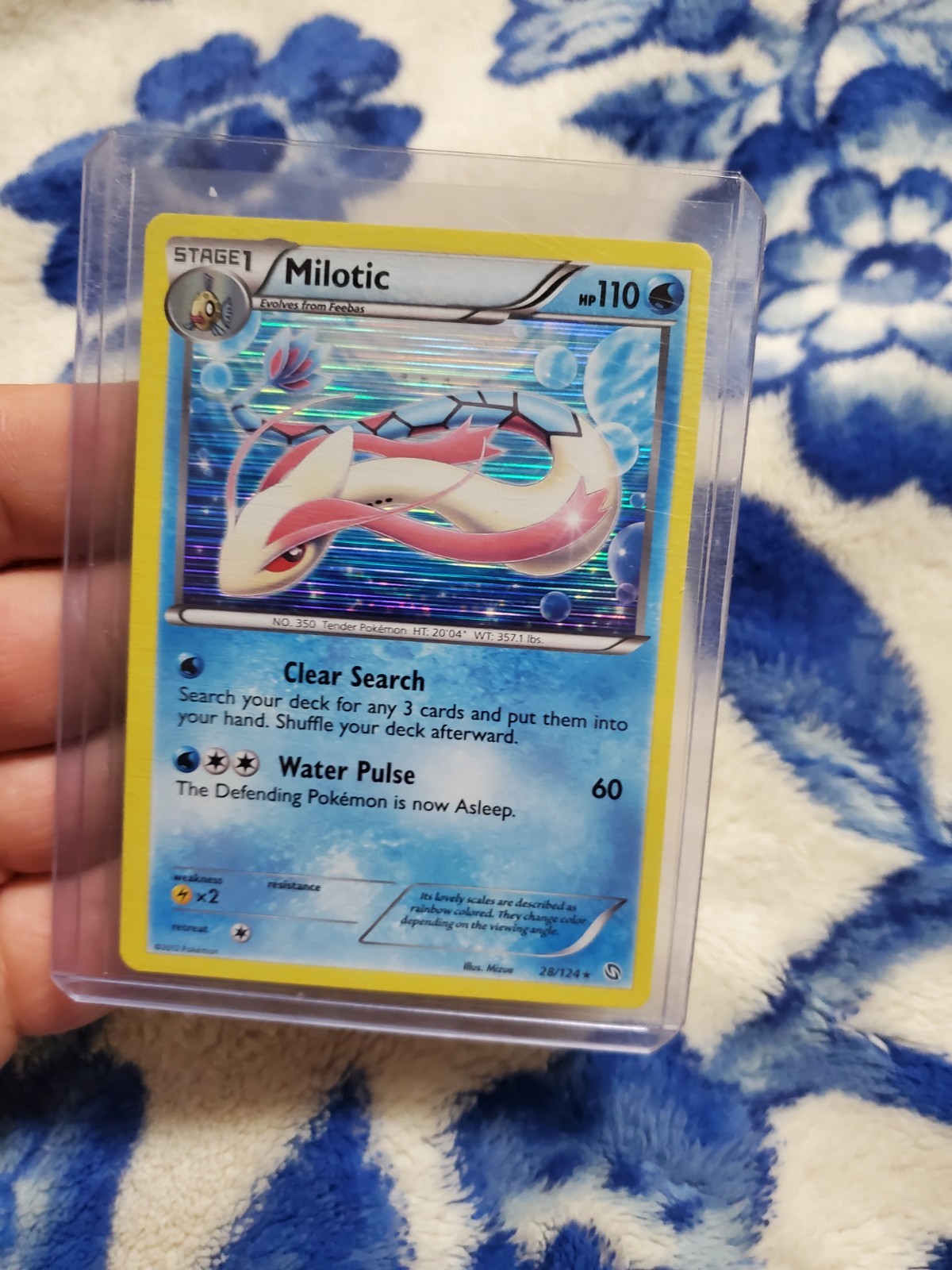 1x Milotic - 28/124 - Holo Rare LP/NM Pokemon BW - Dragons Exalted