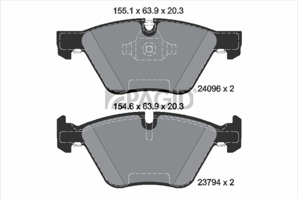 Pagid Bremsbelagsatz Scheibenbremse T1509N FüR Bmw 3Er E90 1Er E81 E88 E87 E82-image