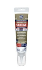 GE Advanced Silicone White Silicone Kitchen and Bath Caulk Sealant 2.8 oz 016 