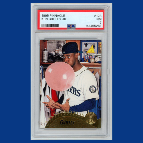 Ken Griffey Jr #128 PSA 7 1995 Pinnacle Seattle Mariners Baseball Card MLB HOF