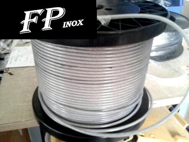 FP INOX Cable inox Gainé PVC Transparent 2 x 3 mm inox VENDU AU Mètre