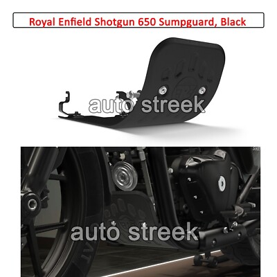 Original Royal Enfield Shotgun 650 Aluminium Ölwanne Schutz Sumpguard, Schwarz