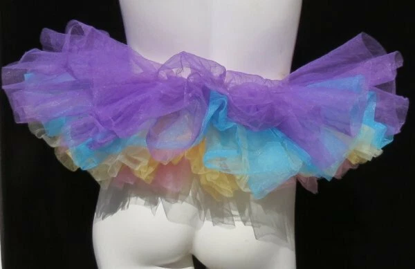 LEG AVENUE Mujer Multicolor Arco Iris Malla Cintura Elástica Tutú Talla Única US S M Foto 2 de 4