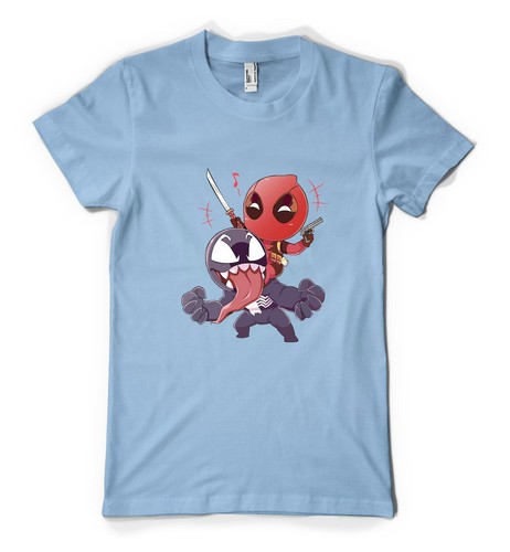 Camiseta Baby Venom vs Baby Deadpool Mashup Villano Personalizada Unisex Adulto - Imagen 6 de 20