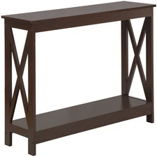 39'' Modern Console Table Entryway Table with X-shaped Frame Home Office Display