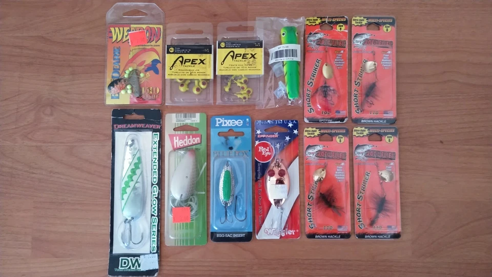 Lote de Señuelos de Pesca Cucharas Giratorias Eppinger Ojo Rojo Wiggler Zorro Azul Joe's Moscas Foto 2 de 2