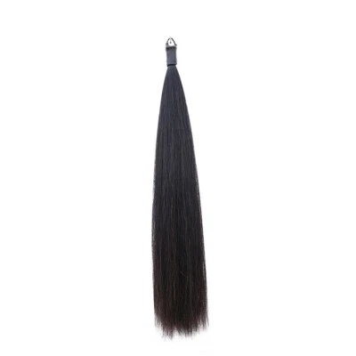 DOUBLE False Tail NATURE BLACK Genuine Horse 90CM 35“ False Tail 360g EXTENDED - Bild 1 von 4